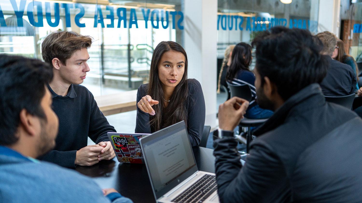 Students at Aalborg University Business School. Photo: Per Bille