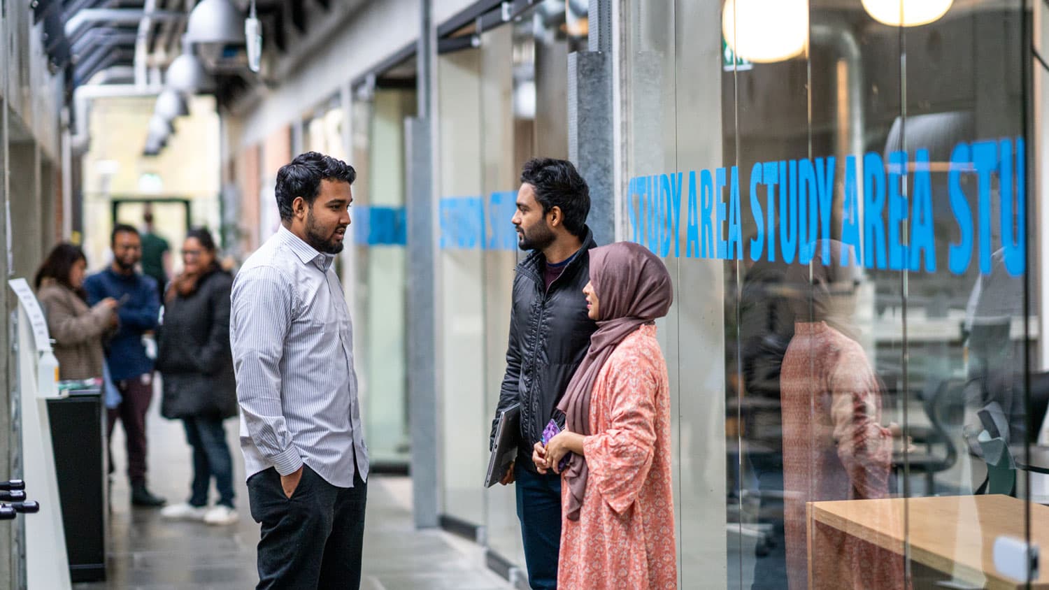 International students at AAUBS. Photo: Per Bille